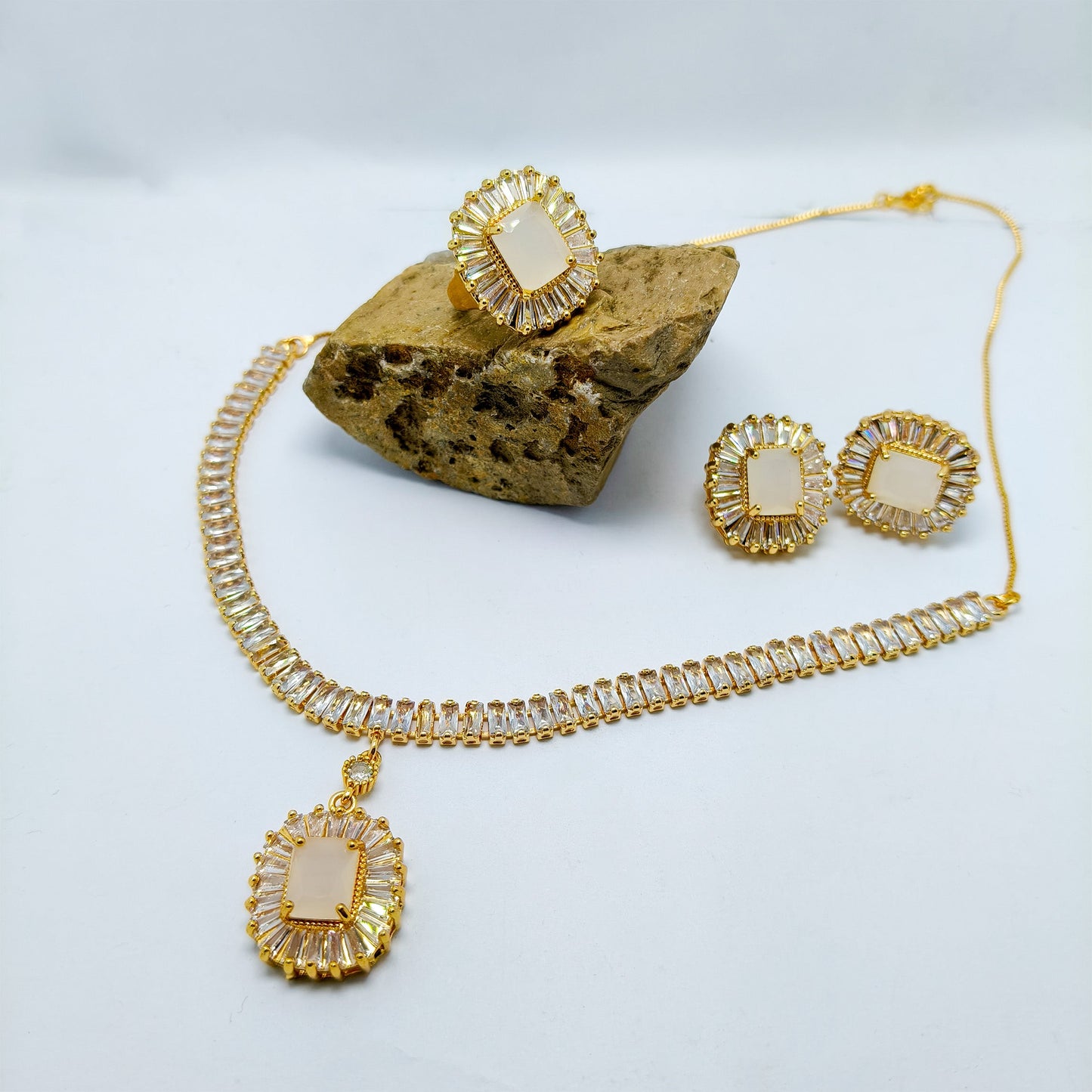 Square Zirconia Set