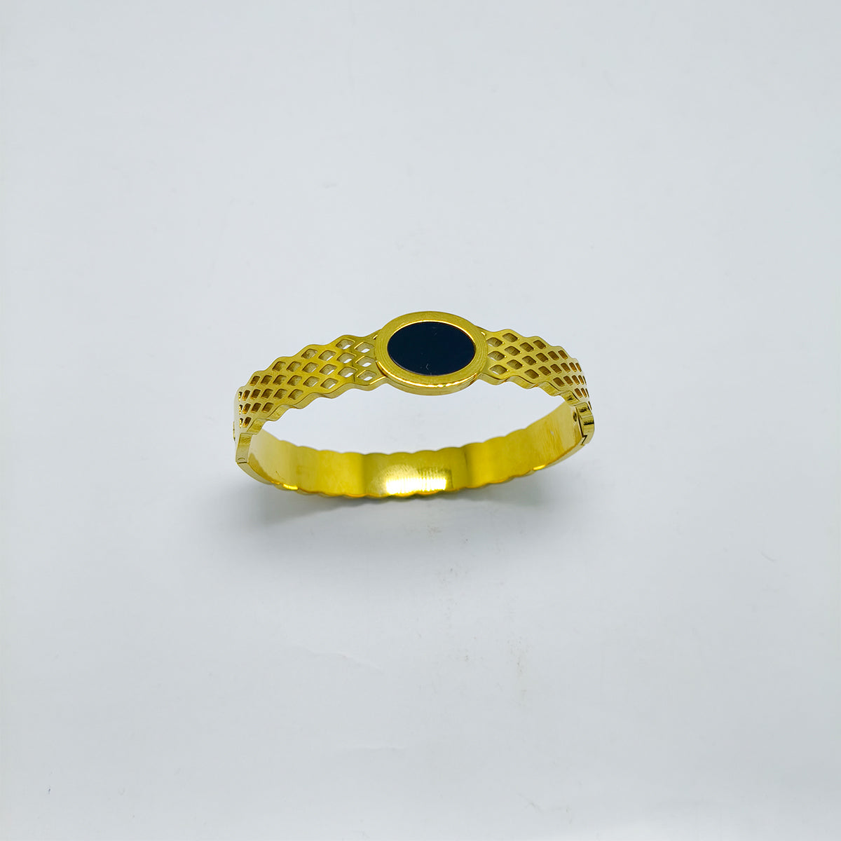 Oval Charm Bangle Bracelet