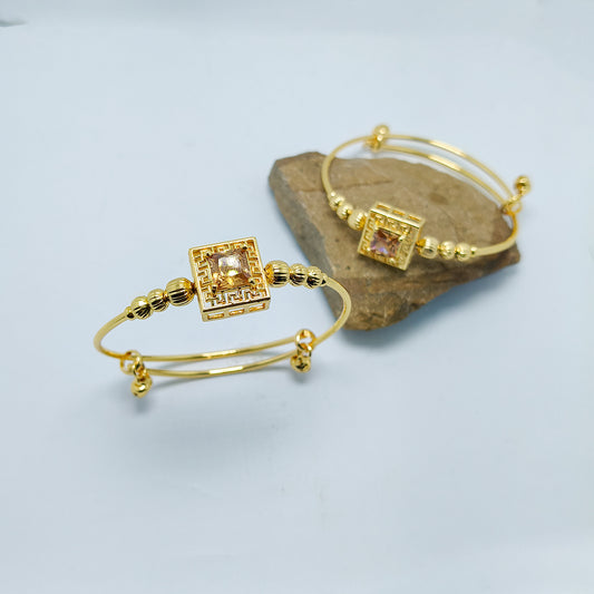 Gold-Look Cuff Bangle for Girls