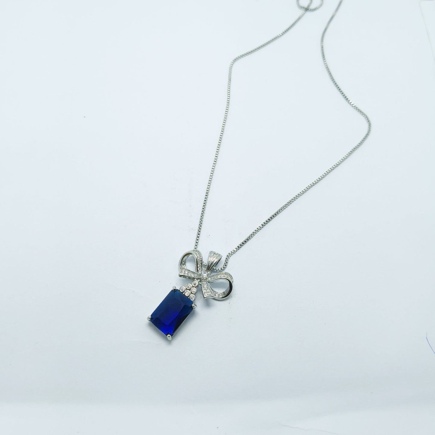 Gemstone Bow Pendant