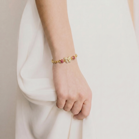 Gold-Plated Butterfly Bracelet