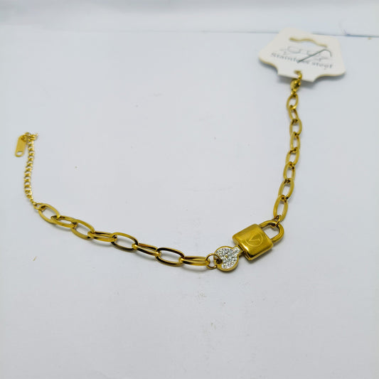 Lock and Key Link Bracelet