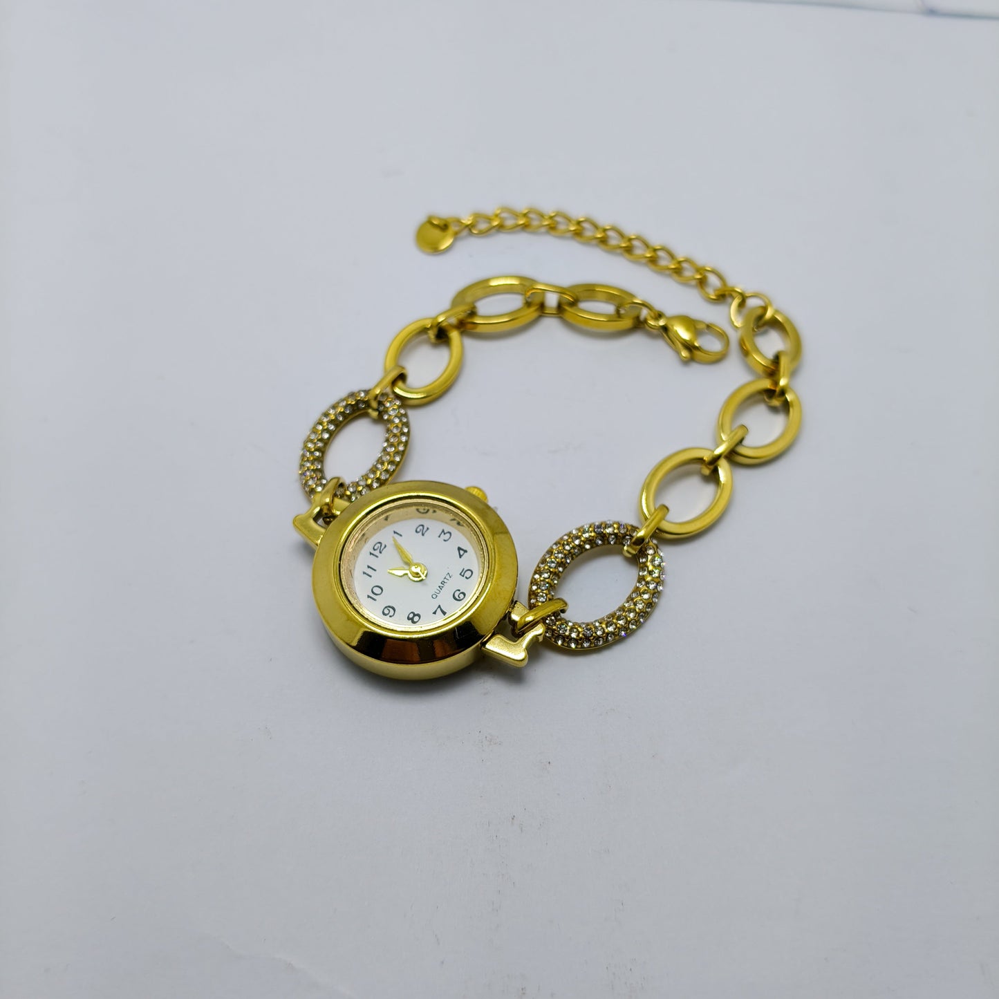 Gold-Tone Chain Bracelet Watch