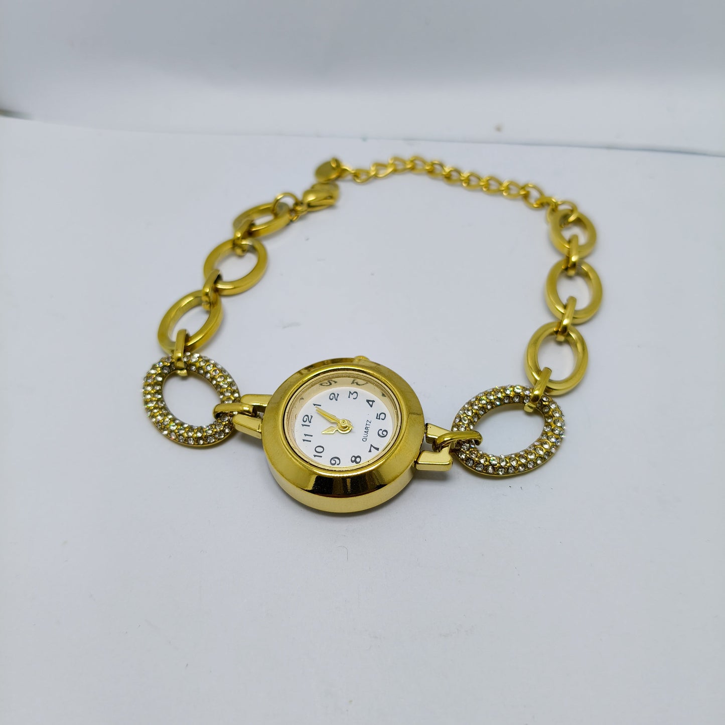 Gold-Tone Chain Bracelet Watch