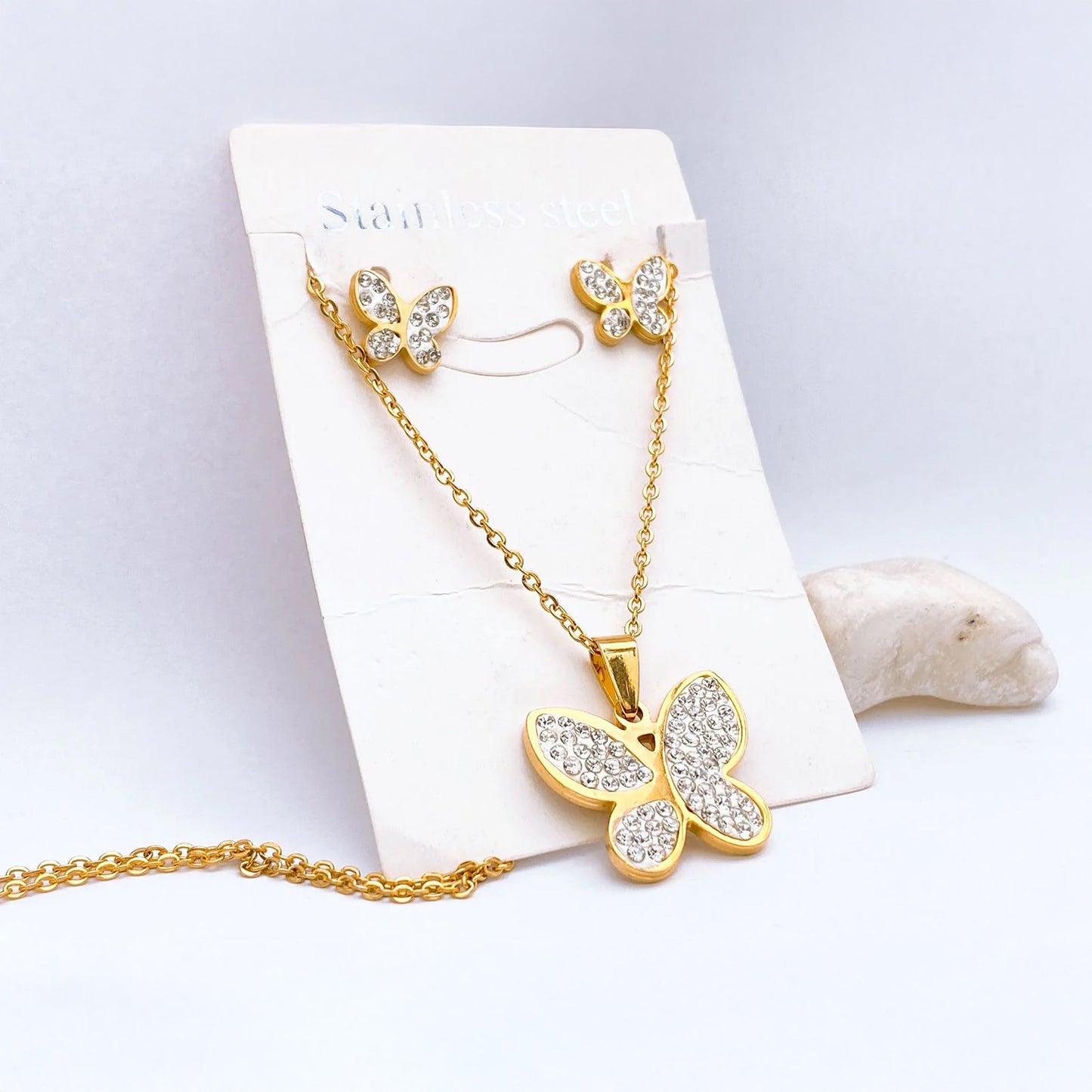 Butterfly Pendant Set