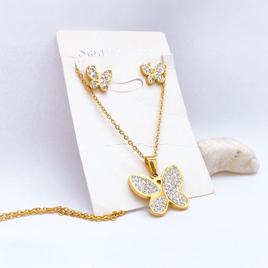 Butterfly Pendant Set