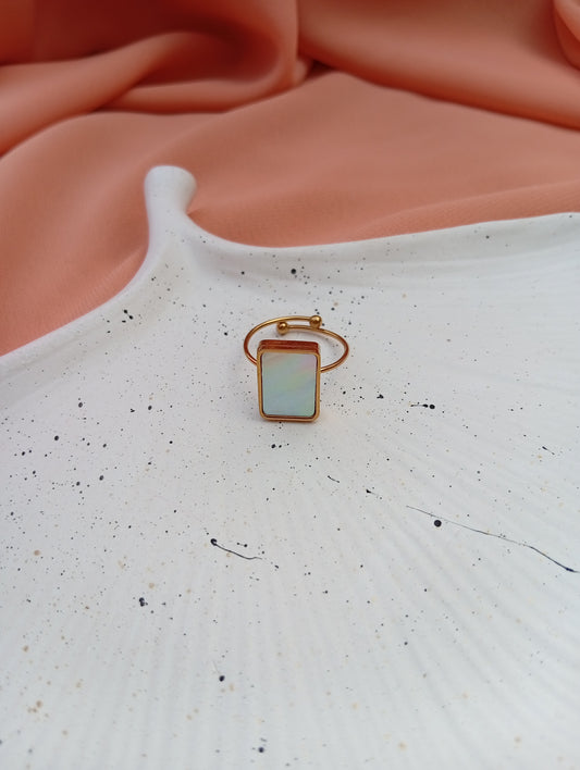 White Rectangular Ring